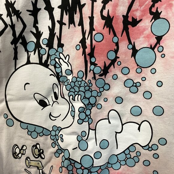 Broken Promises X Casper Do Me Dirty Bubble Bath Pink Tie Dye Long Sleeve T-Shir - Picture 4 of 5